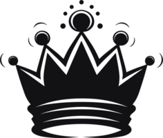 crown in balck and white ai generative png