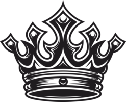 crown in balck and white ai generative png