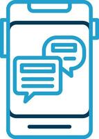 Online Chat Vector Icon Design