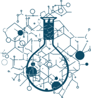 química elementos obra de arte ai generativo png