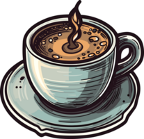 coffee cup in transparent background ai generative png