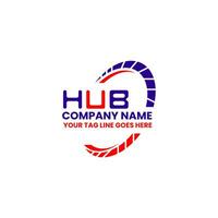 HUB letter logo creative design with vector graphic, HUB simple and modern logo. HUB luxurious alphabet design
