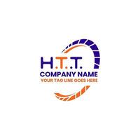 HTT letter logo creative design with vector graphic, HTT simple and modern logo. HTT luxurious alphabet design