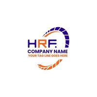 HRF letter logo creative design with vector graphic, HRF simple and modern logo. HRF luxurious alphabet design