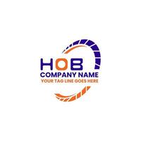 HOB letter logo creative design with vector graphic, HOB simple and modern logo. HOB luxurious alphabet design