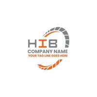 HIB letter logo creative design with vector graphic, HIB simple and modern logo. HIB luxurious alphabet design