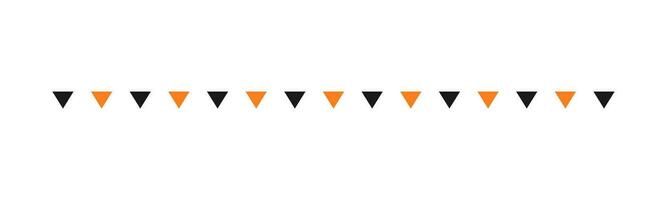 Flag Separator Border illustration line triangle pattern for Halloween day theme concept of autumn season vector