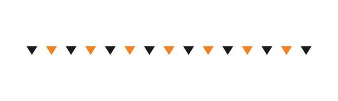 Flag Separator Border illustration line triangle pattern for Halloween day theme concept of autumn season vector