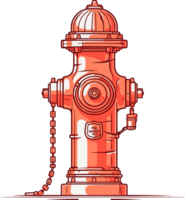 Amerikaans rood brand hydrant ai generatief png