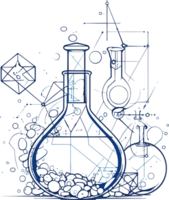 química elementos obra de arte ai generativo png