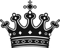 crown in balck and white ai generative png