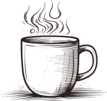 coffee cup in transparent background ai generative png