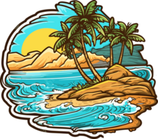 Enjoy the summer t shirt ,Retro summer t shirt designs ai generative png