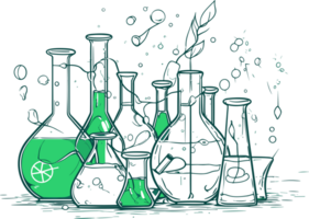 química elementos obra de arte ai generativo png