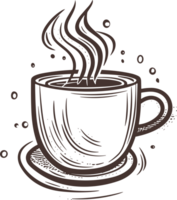 coffee cup in transparent background ai generative png