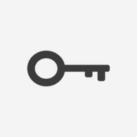 Key icon vector. lock and unlock door, close, open symbol sign vector