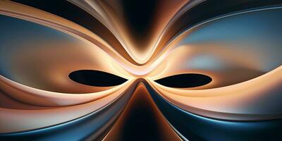 Abstract wave light wallpaper illustration design background Created with generative Ai technology photo