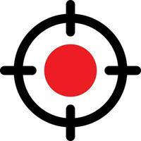 Target Icon Symbol Icon on a White Background vector