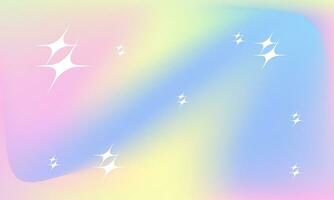 Unicorn gradient holographic background. Neon fantasy iridescent color. Vector illustration