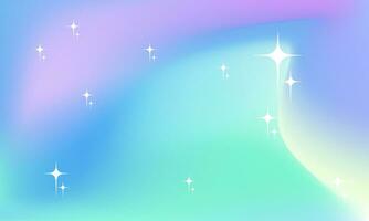 Rainbow unicorn gradient background. Dreamy fantasy holographic color. Vector illustration