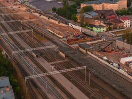 Building Rail Baltica project in the cenetr of Riga. photo