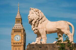 Big Ben and Westminster bridge in London photo