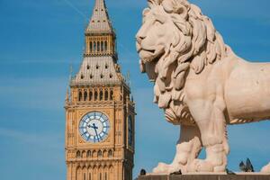 Big Ben and Westminster bridge in London photo