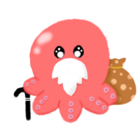 squid cartoon santa png