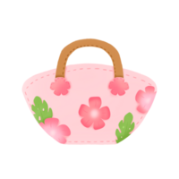 pink bag with flower png