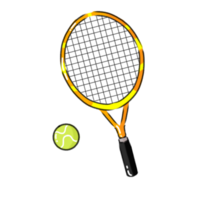 racchetta da tennis e palla png