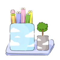illustration of a tree with a pencil png