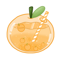 Orange juice in bottle png