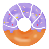 donut with illustration png