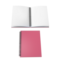 3d Renderização aberto e fechadas caderno png