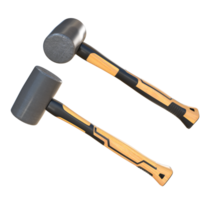 3D Rendering Rubber Hammer Different Angle View png