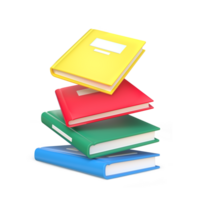 3D Rendering Falling Closed Books png