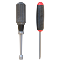 3D Rendering Nut Driver And Screwdriver png