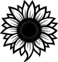 girasol, minimalista y sencillo silueta - vector ilustración