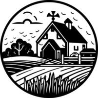 Farm, Minimalist and Simple Silhouette - Vector illustration