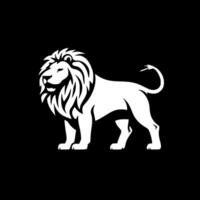 Lion - Black and White Isolated Icon - Vector illustration