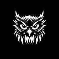 Owl - Black and White Isolated Icon - Vector illustration