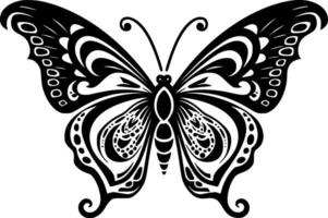 Butterfly, Minimalist and Simple Silhouette - Vector illustration