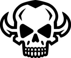 Skull - Black and White Isolated Icon - Vector illustration