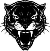 Panther - Black and White Isolated Icon - Vector illustration