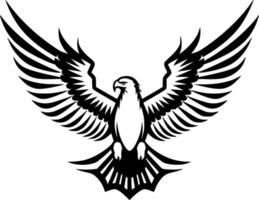 Eagle, Black and White Vector illustration