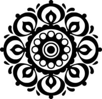 mandala - minimalista y plano logo - vector ilustración