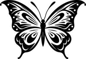 Butterfly, Black and White Vector illustration