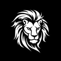 Lion, Black and White Vector illustration