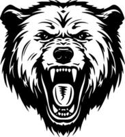 Bear - Black and White Isolated Icon - Vector illustration