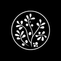 Floral, Black and White Vector illustration